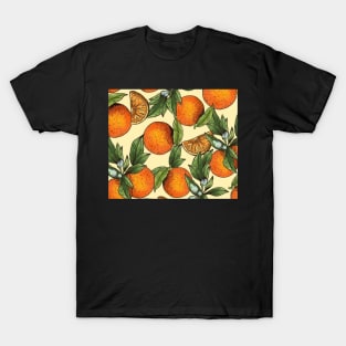 Vintage Orange Yellow Green Oranges Throw Pillow Shirt Home Goods Phone Case T-Shirt